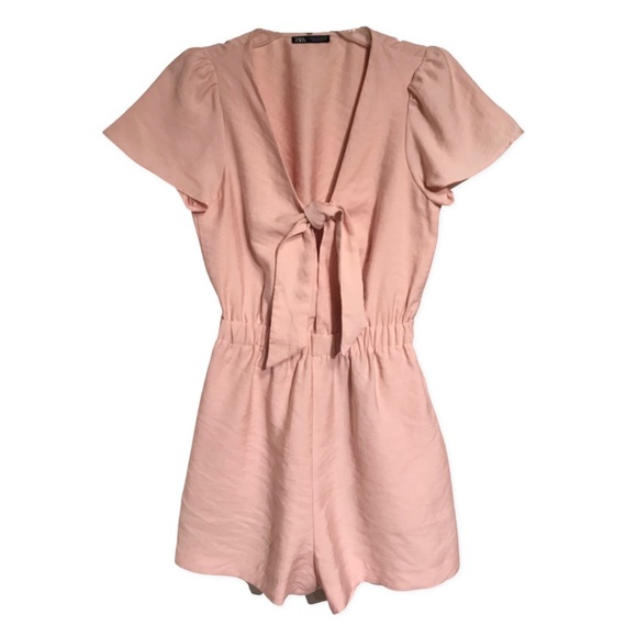 Zara Jumpsuit/Romper With Tie - Picture 7 of 9